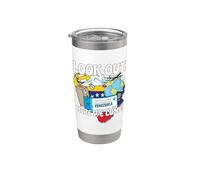 Mira hacia fuera Estados Unidos Aquí Venimos Viaje de vacaciones familiares a juego Vaso térmico de acero inoxidable de doble pared