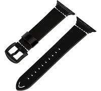 Mira las correas de la banda de vigilancia de PU handmade a mano para 38 mm 42 mm 44 mm Iwatch Apple Watch Series 4 3 2 1 Banja de muñeca de la banda de cierre de acero (Color de banda: Red Brown S