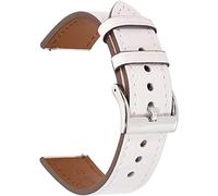 Mira las correas de las bandas de relojes Cinturón 20 mm de 22 mm Menores Men Cow Whide Wnist Strap Fit para Huawei GT2 Fit For Samsung Smart Watch (22 mm de aceite de palma oscura) (color: 20 mm,