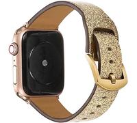 Mira las correas Glitter Band Band Fit Compatible con Apple Watch 5 4 Bnnd 40 mm 44 mm 38 mm 42 mm Women Men Men Strap Strap Pulsera para iWatch 3 2 1 (para oro de 38 mm de oro de 40 mm)