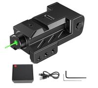 Mira Láser Táctica con Láser Rojo, Compatible con rieles Picatinny/Weaver estándar de 20mm, para Pistolas, Armas Cortas, Rifles, Caza y Airsoft.