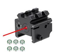 Mira láser táctica roja y verde con luz de señal, montura de 20 mm, ajustable multidireccionalmente, a prueba de golpes para