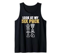 Mira mi six pack humor ajedrez divertido Camiseta sin Mangas