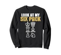 Mira mi six pack humor ajedrez divertido Sudadera