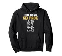 Mira mi six pack humor ajedrez divertido Sudadera con Capucha