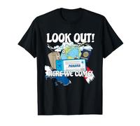 Mira Panamá Aquí Venimos Viaje de Vacaciones Familiares a Camiseta gráfica económica