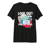 Mira Polonia Aquí Venimos Viaje De Vacaciones Familiares Camiseta Premium