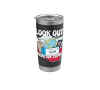 Mira Polonia Aquí Venimos Viaje De Vacaciones Familiares Vaso térmico de acero inoxidable de doble pared