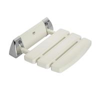 Mira Showers 2.1536.129 Asiento de ducha plegable montado en la pared, blanco/cromado