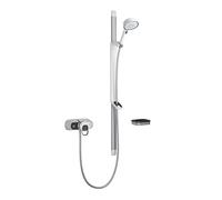 Mira Showers Select Flex 31999W - Grifo mezclador termostático para ducha, color blanco y cromado