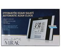 MIRAC Reloj de Pared o Mesa automático islámico Digital Azan Adhan Athan Alarma con dirección Qibla #0026