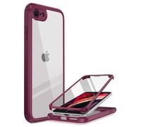 Miracase Funda de 360 Grados Compatible con iPhone SE 2022/ SE 2020/ iPhone 8, Carcasa de Cuerpo Completo con Protector de Pantalla de Cristal Integrado, Funda para teléfono móvil, Resistente a los