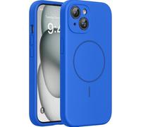 Miracase Funda para iPhone 14 con MagSafe [forro interior de microfibra suave y resistente a los arañazos], funda de silicona líquida, resistente a los golpes para iPhone 14, azul mediterráneo
