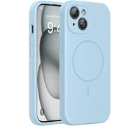 Miracase Funda para iPhone 14 con MagSafe [forro interior de microfibra suave y resistente a los arañazos], funda de silicona líquida, resistente a los golpes, funda para iPhone 14, color morado
