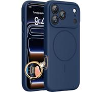 Miracase Funda para iPhone 17 Pro Max, compatible con MagSafe, cubierta de control de cámara de silicona integrada, 3 mm de grosor, a prueba de golpes, protección contra caídas para 17 Pro Max, azul