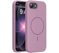 Miracase Funda para iPhone 17e/iPhone 16e con MagSafe, [forro interior de microfibra suave resistente a los arañazos], funda de silicona líquida con protección antigolpes para 17e/16e, grosella negra