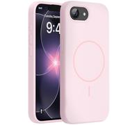 Miracase Funda para iPhone 17e/iPhone 16e con MagSafe, [forro interior de microfibra suave resistente a los arañazos], funda de silicona líquida con protección antigolpes para 17e/16e, rosa arena