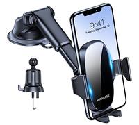 Miracase Soporte Móvil Coche【2024 Mejorado】 3-en-1 con Ventosa Fuerte, Suporte Telemovel Carro Universal para Parabrisas & Salpicadero & Rejilla, Compatible con iPhone, Xiaomi, Samsung y Más
