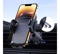 Miracase Soporte Movil Coche [Doble Gancho Metálico] Estable y Robusto, Ajustable a 360 Grados, Suporte Telemovel Carro Universales para Smartphones