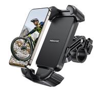 Miracase Soporte para teléfono de Bicicleta, Ajustable, a Prueba de Golpes, para Manillar de 15 a 35 mm, rotación de 360° y Funcionamiento con una Sola Mano, con Bloqueo Seguro, Compatible con