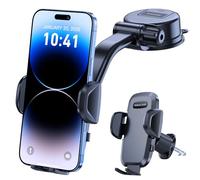 Miracase Soporte para teléfono de Coche, súper Ventosa y Gancho de Acero Doble Ultra Estable, rotación de 360°, Soporte para teléfono móvil multiescena para salpicadero, Parabrisas y Furgoneta