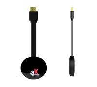 Miracast HDMI Dongle 4K, Adaptador HDMI Inalámbrico Doble Banda 5G&2.4G,Soporta Chromecast/Airplay/Miracast/Windows/Mac/Android/iOS,Compatible YouTube/Netflix/Hulu/Google Play/Prime Video/Skype/Safari