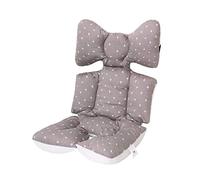 Miracle Baby Cojín Carro Bebe, Colchoneta Silla Paseo Universal, Colchoneta Silla Paseo Transpirable 100% Algodón, Colchoneta Silla Bebe Uso de Doble Cara para Bebe,70 * 38cm, Cruz gris