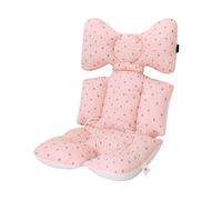 Miracle Baby Cojín Carro Bebe,Colchoneta Silla Paseo Universal,Colchoneta Silla Paseo Transpirable 100% Algodón,Colchoneta Silla Bebe Uso de Doble Cara para Bebe,70 * 38cm,Cruz rosa