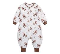 Miracle Baby Saco de Dormir con Piernas para bebé 0.5 TOG Saco de Dormir de Algodón Manga Larga Unisex para Bebés para Niños Niñas (M/1-2 años, Poni)