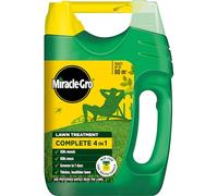 Miracle-Gro 121187 EverGreen Esparcidor completo 4 en 1, alimento para césped, control de malezas y musgo, 80 m2, amarillo