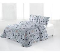 Miracle Home. Colcha Bouti 100% Microfibra cepillada 100g/m², Colcha Ligera y Suave, Primavera-Verano-otoño, Cubre Cama Transpirable, Espacio Ultras. 180 x 265 cm. Cama 90