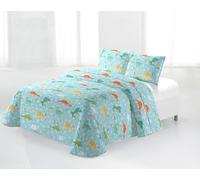 Miracle Home. Colcha Bouti 100% Microfibra cepillada, Ligera y traspirable Jurásico Ultras. 180 x 265 cm. Cama 90