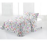 Miracle Home. Colcha Bouti 100% Microfibra cepillada, Ligera y traspirable Pastel Ultras. 180 x 265 cm. Cama 90