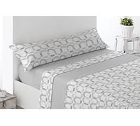 Miracle Home. Juego de Sábanas Térmicas de Pirineo Acari (3 Piezas), Bajera Ajustable, encimera y Funda de Almohada. Máxima Calidez, suavidad Premium y Ajuste Gris. 150 x 200. Cama 150