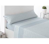 Miracle Home. Juego de Sábanas Térmicas de Pirineo Reyes (3 Piezas), Bajera Ajustable, encimera y Funda de Almohada. Máxima Calidez, suavidad Premium y Ajuste Azul. 135 x 200. Cama 135