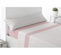 Miracle Home. Juego de sábanas Turcia. Set de 4 Piezas, sábana Bajera Ajustable, encimera y 2 Fundas de Almohada. Anti-Peeling. 50% algodón-50% Microfibra cepillada. Rosa. 180 x 200. Cama 180