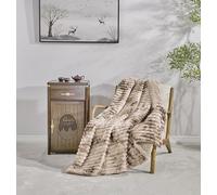 Miracle Home. Manta Polar Reversible de Microfibra Kunzita Franela Aterciopelada y Sherpa 300GSM-180GSM, Suave, cálida y Ligera, Lavable a máquina, 130 X 160. Beige