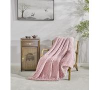 Miracle Home. Manta Polar Reversible de Microfibra Perla Franela Aterciopelada y Sherpa 280GSM-180GSM, Suave, cálida y Ligera, Lavable a máquina, 160 X 220. Rosa