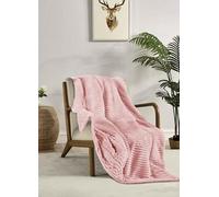 Miracle Home. Manta Polar Reversible de Microfibra Veleta Franela Aterciopelada y Sherpa 240GSM-180GSM, Relleno 120GMS, Suave, cálida y Ligera, Lavable a máquina, 130 X 160. Rosa