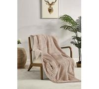 Miracle Home. Manta Polar Reversible de Microfibra Veleta Franela Aterciopelada y Sherpa 240GSM-180GSM, Relleno 120GMS, Suave, cálida y Ligera, Lavable a máquina, 130 X 160. Beige