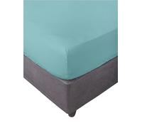 Miracle Home. Sábana Bajera 100% Microfibra cepillada, Ajustable, elástica y antipeeling. 180X200. Cama 180. Verde Aqua Claro