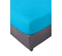 Miracle Home. Sábana bajera ajustable, elástica, suave, cómoda, antipeeling. Algodón 50% poliéster. Cama 135. 135 x 200 x 30. Turquesa