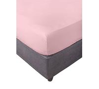 Miracle Home. Sábana bajera ajustable, elástica, suave, cómoda, antipeeling. Algodón 50% poliéster. Cama 150. 150 x 200 x 30. Rosa