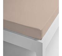 Miracle Home. Sábana Bajera Ajustable, elástica, Suave, cómoda, antipeeling. Algodón 50% poliéster. Cama 180. 180 x 200 x 30. Beige