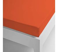 Miracle Home Sábana Bajera térmica, Microfibra, Ajustable y elástica. Coralina. Colores Lisos, Poliéster, Naranja, Cama 150, 150 X 200 X 30