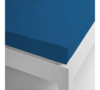 Miracle Home Sábana Bajera térmica, Microfibra, Ajustable y elástica. Coralina. Colores Lisos, Poliéster, Azul, Cama 105, 105 X 200 X 30