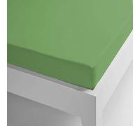 Miracle Home Sábana Bajera térmica, Microfibra, Ajustable y elástica. Coralina. Colores Lisos, Poliéster, Verde, Cama 150, 150 X 200 X 30