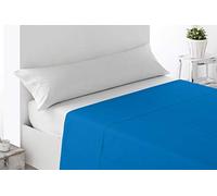 Miracle Home Sábana Encimera Ajustable, Suave y Cómoda, Algodón 50% Poliéster, Azulón, Cama 150