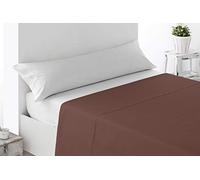 Miracle Home. Sábana encimera Suave y cómoda, 100% Microfibra cepillada, sin Arrugas y Anti-Peeling. 175X270. Cama 105. Marrón