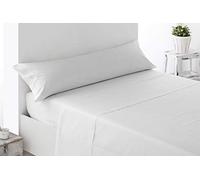 Miracle Home. Sábana encimera Suave y cómoda, 100% Microfibra cepillada, sin Arrugas y Anti-Peeling. 175X270. Cama 105. Blanco